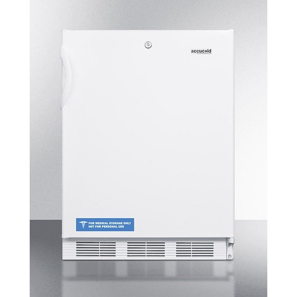 Summit-ADA Comp Freestanding Refrigerator-Freezer, Cycle Defrost, Front Lock, White